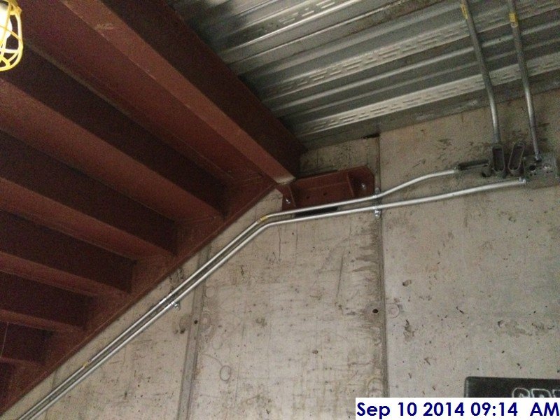 Started installing conduit at Stairs -5 Facing West (800x600)